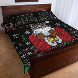 Santa Claus African Christmas Quilt Bed Set Traditional Costume