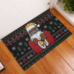 Santa Claus African Christmas Rubber Doormat Traditional Costume