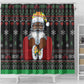 Santa Claus African Christmas Shower Curtain Traditional Costume