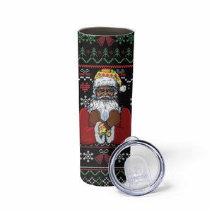 Santa Claus African Christmas Skinny Tumbler Traditional Costume