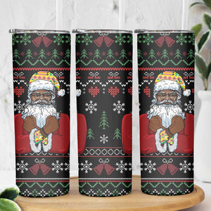 Santa Claus African Christmas Skinny Tumbler Traditional Costume