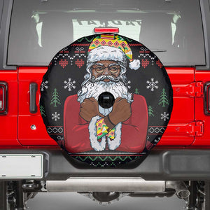 Santa Claus African Christmas Spare Tire Cover Traditional Costume