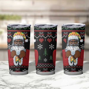 Santa Claus African Christmas Tumbler Cup Traditional Costume