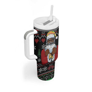 Santa Claus African Christmas Tumbler With Handle Traditional Costume