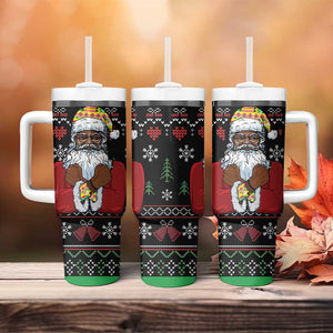 Santa Claus African Christmas Tumbler With Handle Traditional Costume