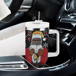 Santa Claus African Christmas Tumbler With Handle Traditional Costume