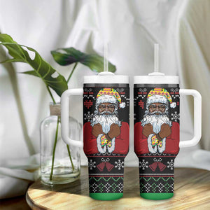 Santa Claus African Christmas Tumbler With Handle Traditional Costume