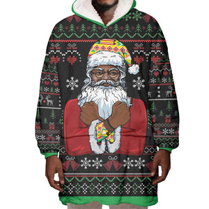 Santa Claus African Christmas Wearable Blanket Hoodie Traditional Costume