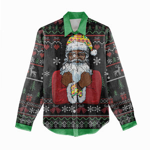 Santa Claus African Christmas Women Casual Shirt Traditional Costume