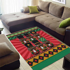 Black Nutcrackers Area Rug Afro Christmas