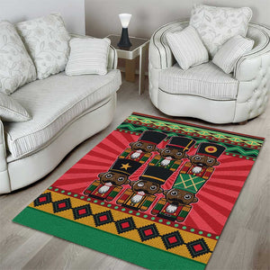 Black Nutcrackers Area Rug Afro Christmas