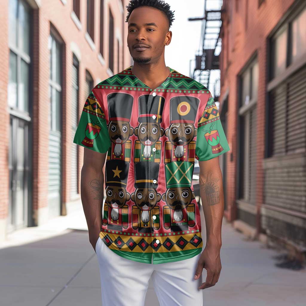 Black Nutcrackers Baseball Jersey Afro Christmas