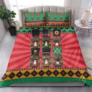 Black Nutcrackers Bedding Set Afro Christmas