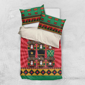 Black Nutcrackers Bedding Set Afro Christmas