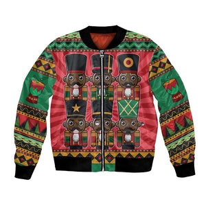 Black Nutcrackers Bomber Jacket Afro Christmas