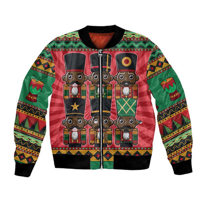 Black Nutcrackers Bomber Jacket Afro Christmas