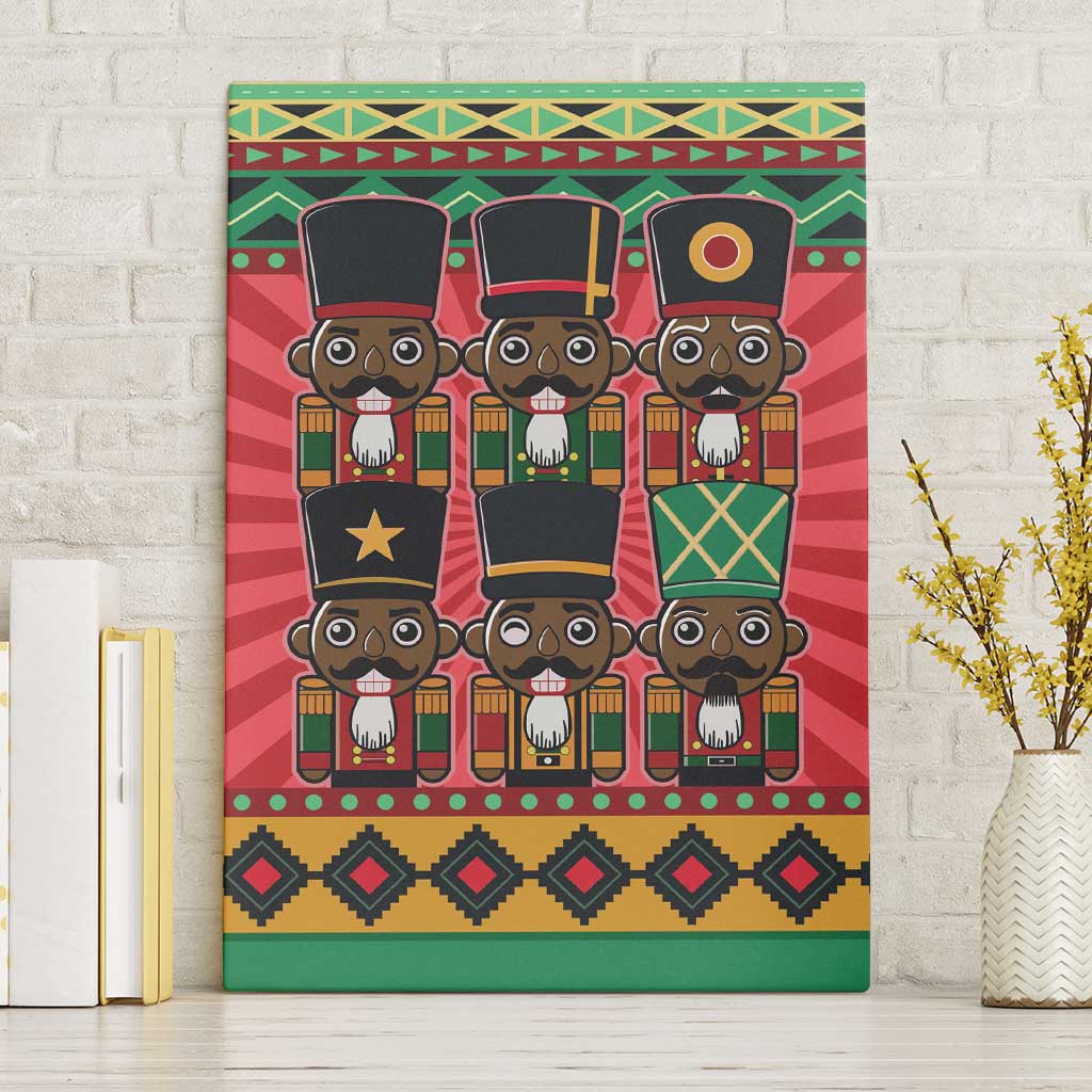 Black Nutcrackers Canvas Wall Art Afro Christmas