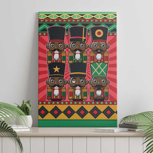 Black Nutcrackers Canvas Wall Art Afro Christmas