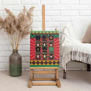 Black Nutcrackers Canvas Wall Art Afro Christmas