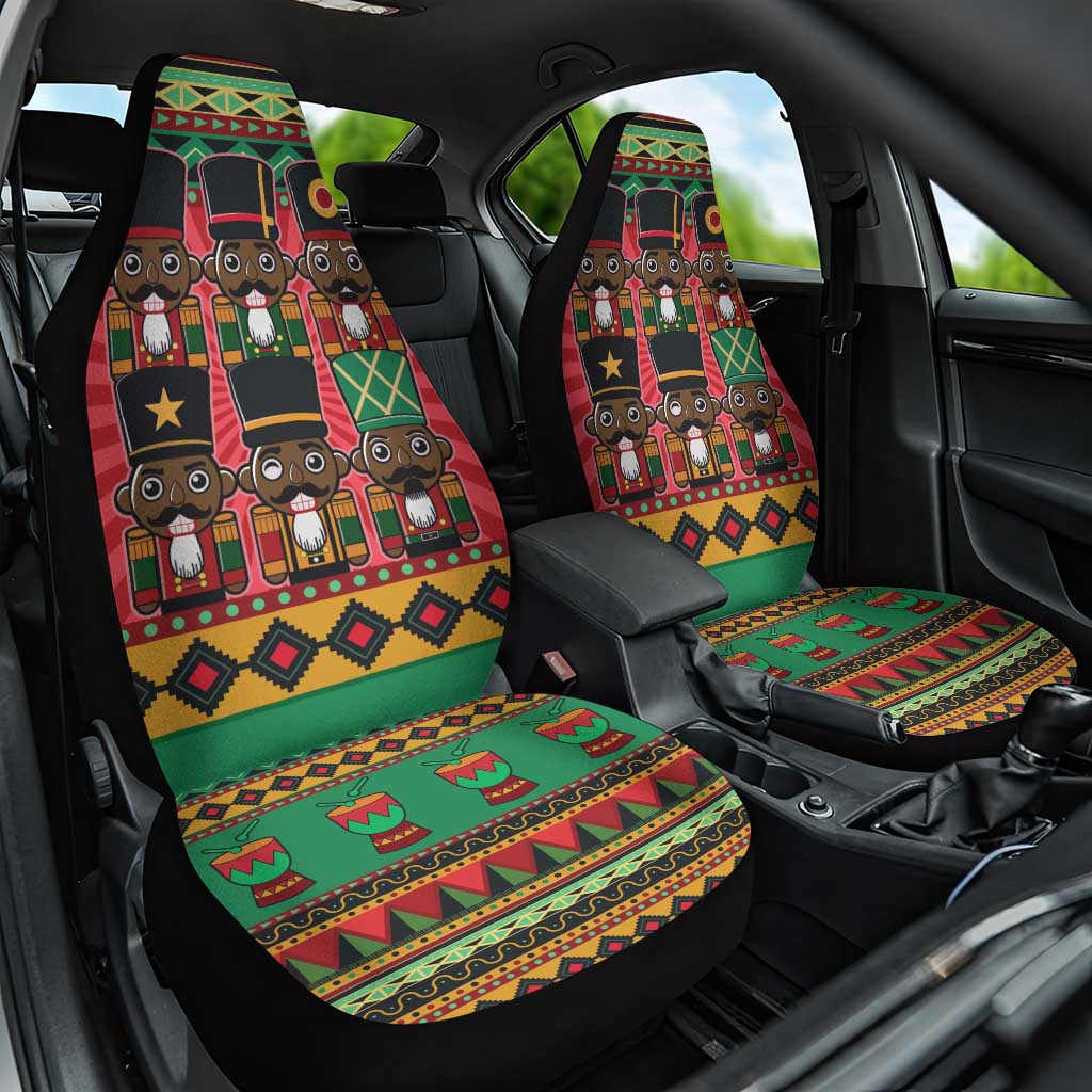 Black Nutcrackers Car Seat Cover Afro Christmas