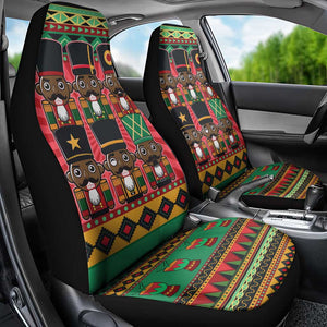 Black Nutcrackers Car Seat Cover Afro Christmas