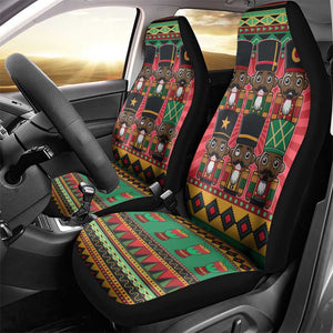 Black Nutcrackers Car Seat Cover Afro Christmas