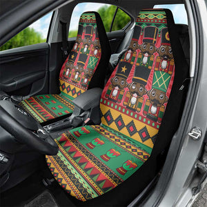 Black Nutcrackers Car Seat Cover Afro Christmas