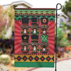 Black Nutcrackers Garden Flag Afro Christmas