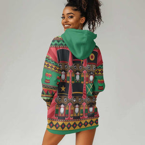 Black Nutcrackers Hoodie Dress Afro Christmas