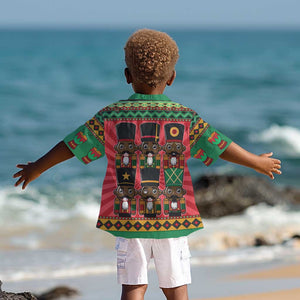 Black Nutcrackers Kid Hawaiian Shirt Afro Christmas