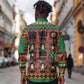 Black Nutcrackers Long Sleeve Button Shirt Afro Christmas