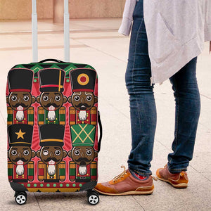 Black Nutcrackers Luggage Cover Afro Christmas