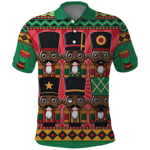 Black Nutcrackers Polo Shirt Afro Christmas