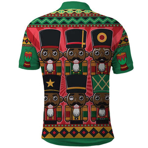 Black Nutcrackers Polo Shirt Afro Christmas