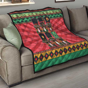 Black Nutcrackers Quilt Afro Christmas