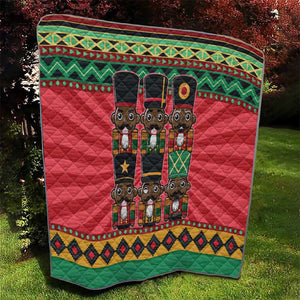 Black Nutcrackers Quilt Afro Christmas