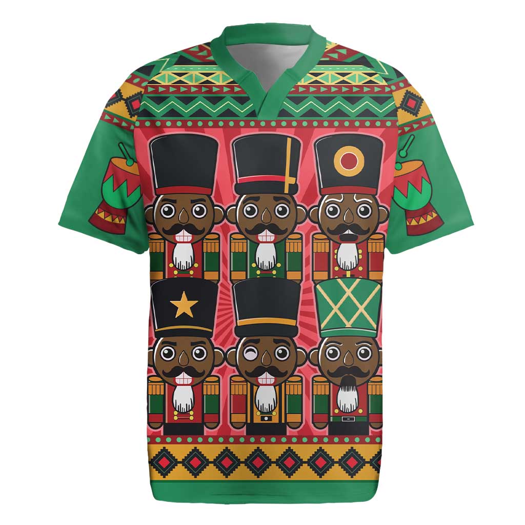 Black Nutcrackers Rugby Jersey Afro Christmas