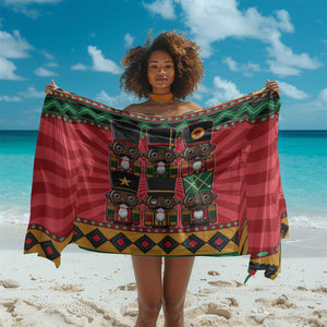 Black Nutcrackers Sarong Afro Christmas