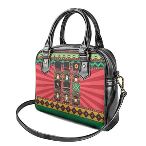 Black Nutcrackers Shoulder Handbag Afro Christmas