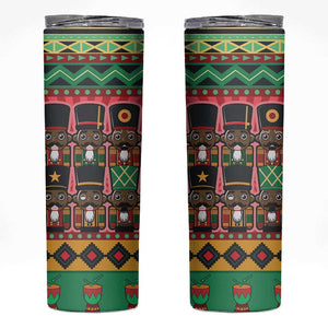 Black Nutcrackers Skinny Tumbler Afro Christmas