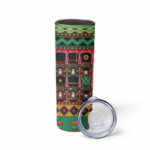 Black Nutcrackers Skinny Tumbler Afro Christmas