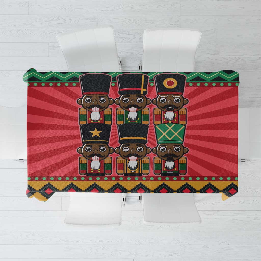 Black Nutcrackers Tablecloth Afro Christmas