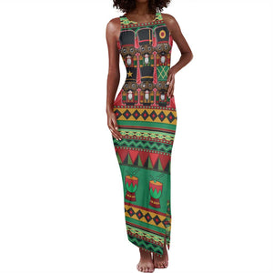 Black Nutcrackers Tank Maxi Dress Afro Christmas