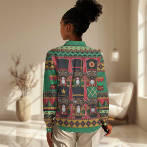 Black Nutcrackers Women Casual Shirt Afro Christmas