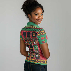 Black Nutcrackers Women Polo Shirt Afro Christmas