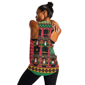 Black Nutcrackers Women Racerback Tank Afro Christmas