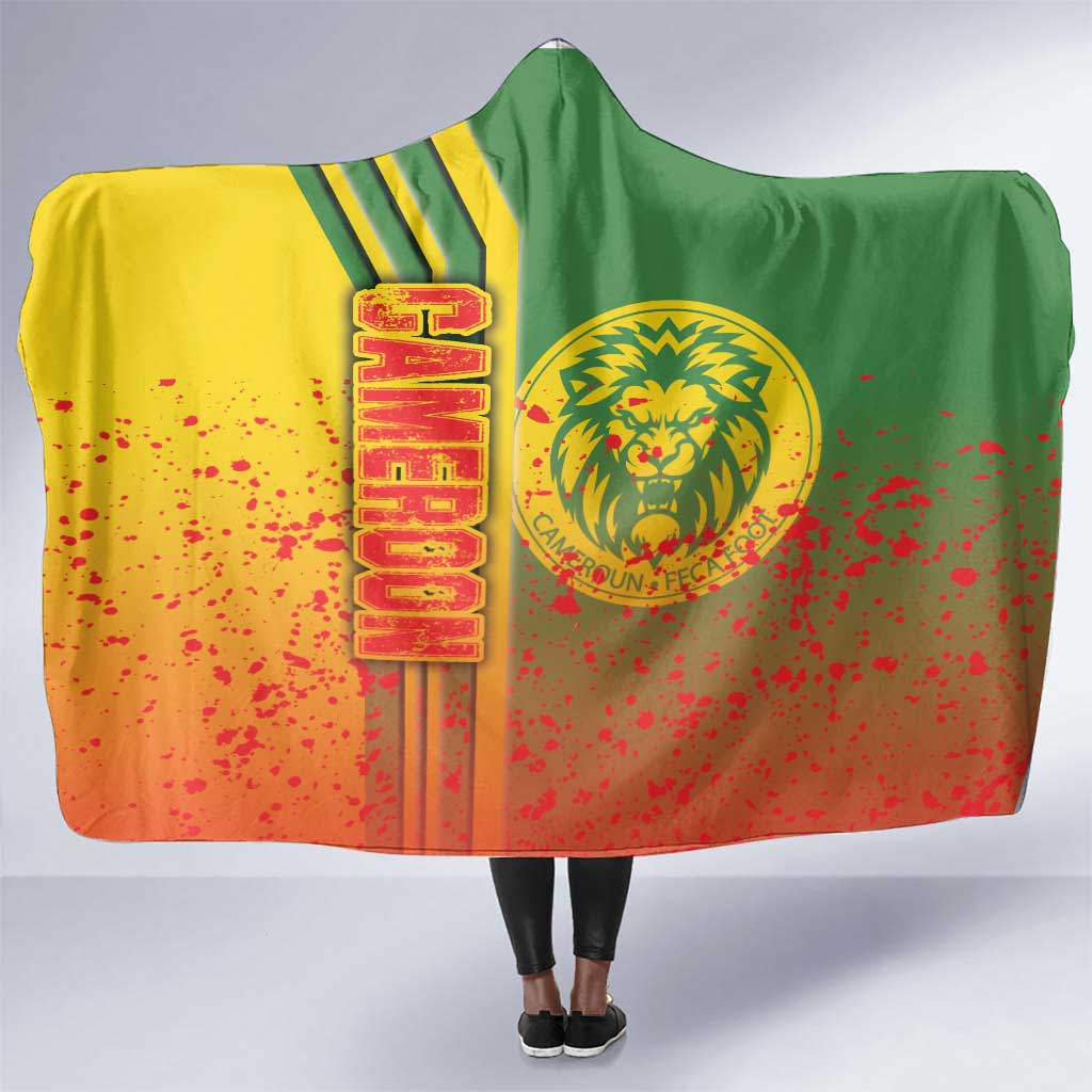 Cameroon Soccer Hooded Blanket Indomitable Lions Football - Road To Champion