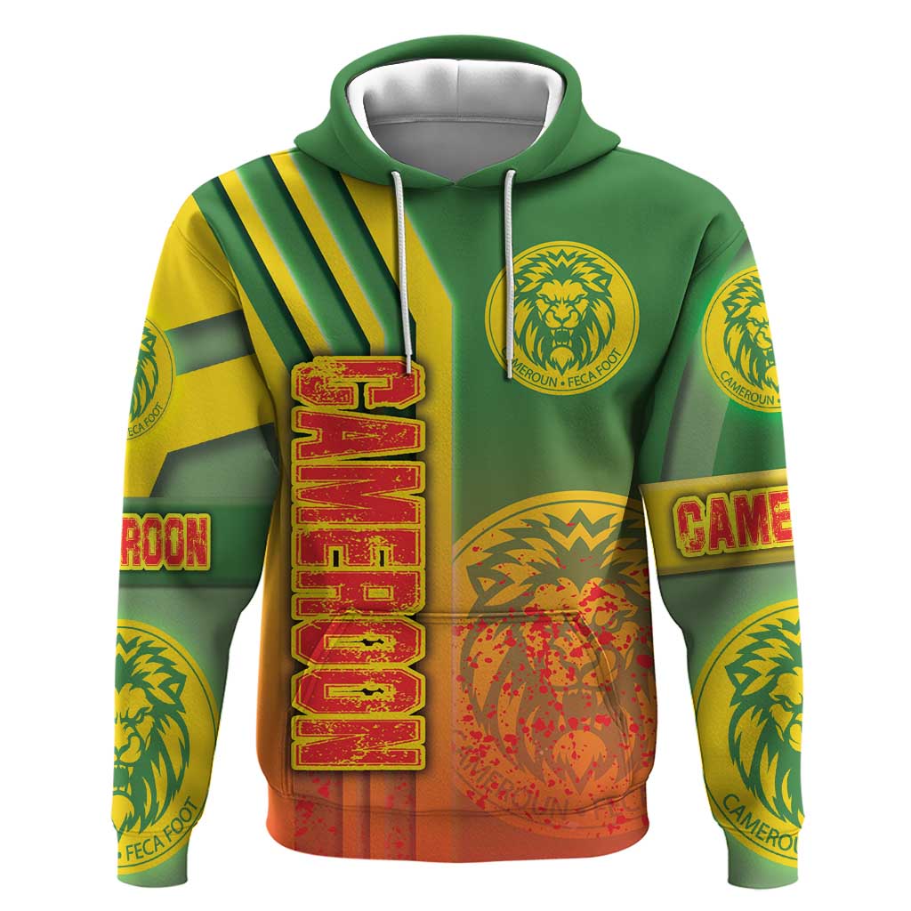 Cameroon Soccer Hoodie Indomitable Lions Football - Road To Champion