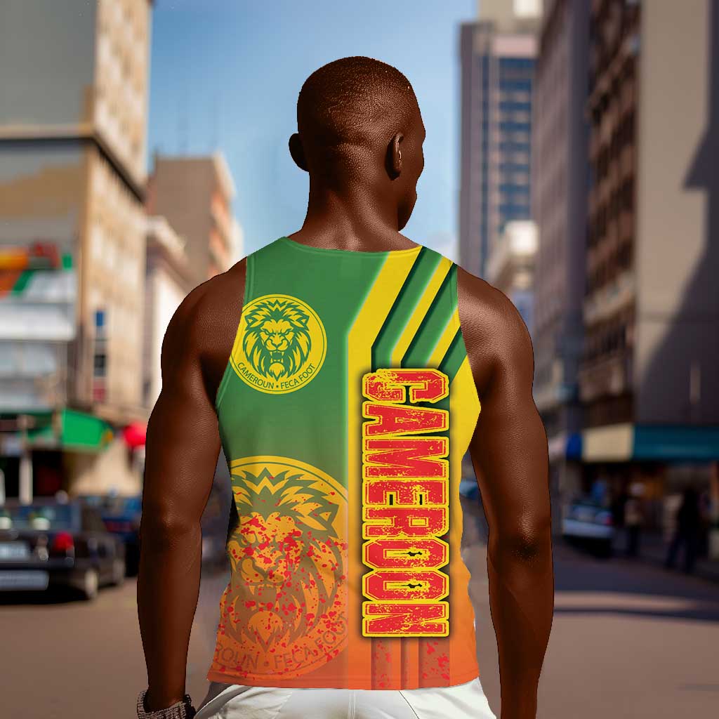 Cameroon Soccer Men Tank Top Indomitable Lions Football - Road To Champion