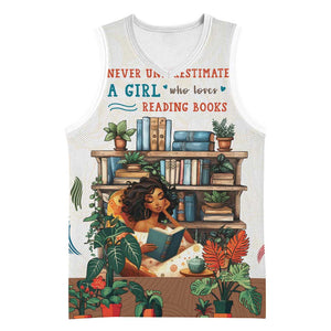 Never Underestimate A Girl Who Loves Reading Books Basketball Jersey African Book Lovers DT04
